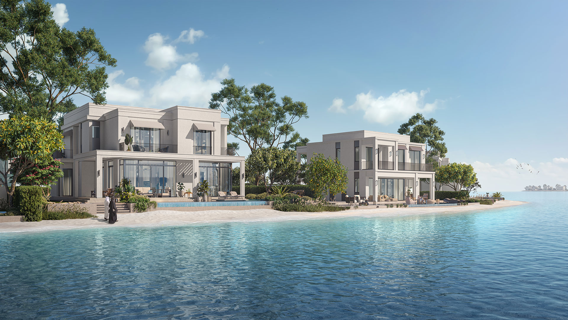 A beachfront villa at Ramhan Island, Abu Dhabi