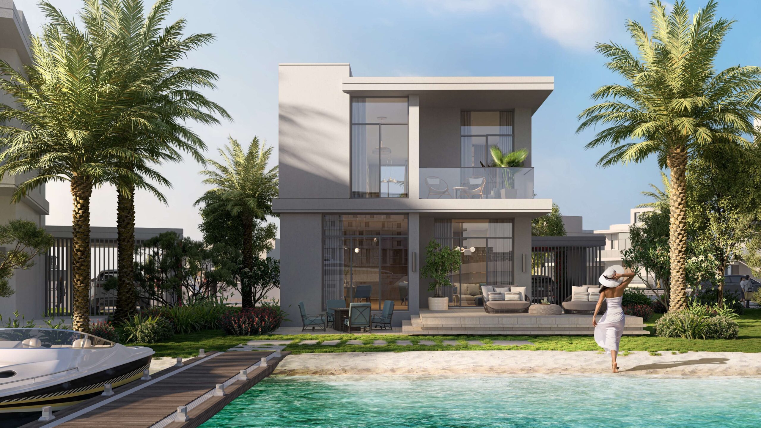Modern villa design Ramhan Island Abu Dhabi luxury property