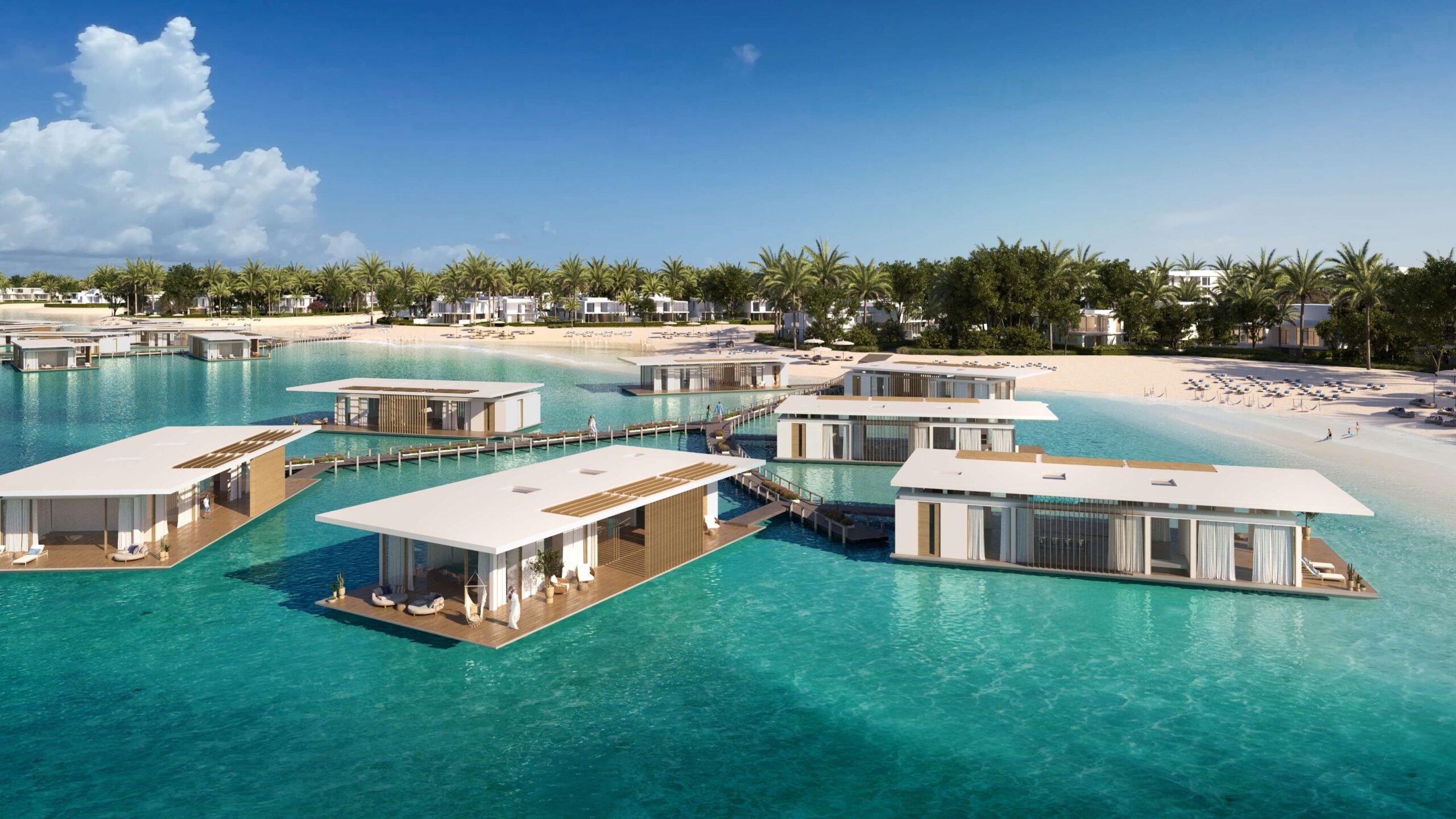 Luxury modern villa with pool Ramhan Island Abu Dhabi beachfront